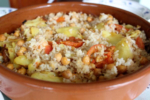 Traditional Valencian arroz al horno