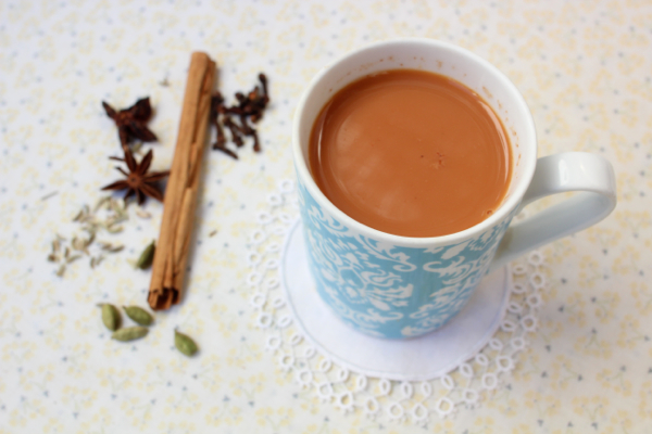 Homemade vegan Indian spiced chai