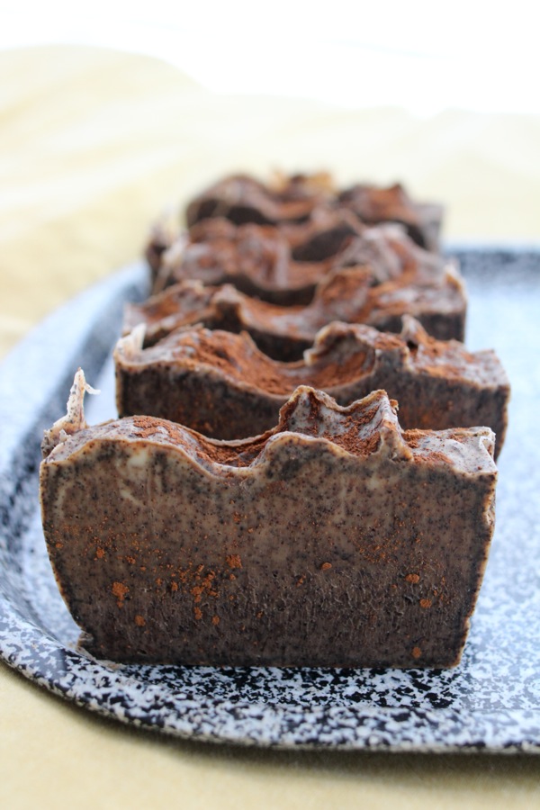 All-natural olive oil coffee and cinnamon soap