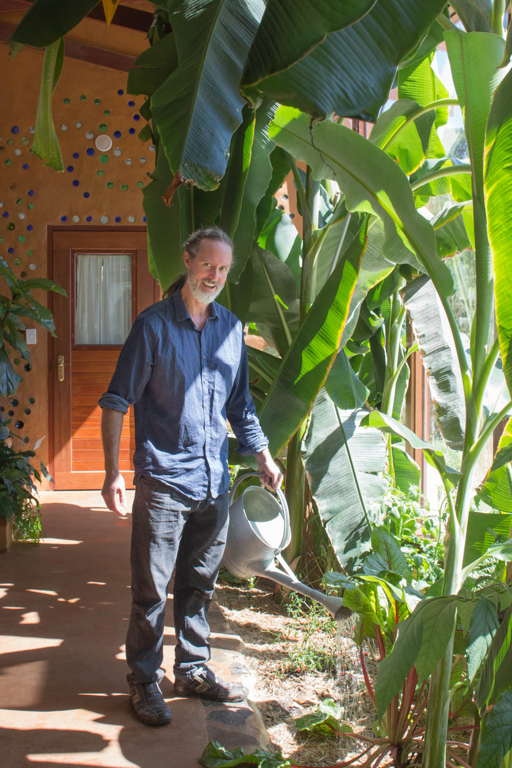 Martin Freeney in the Earthship Ironbank