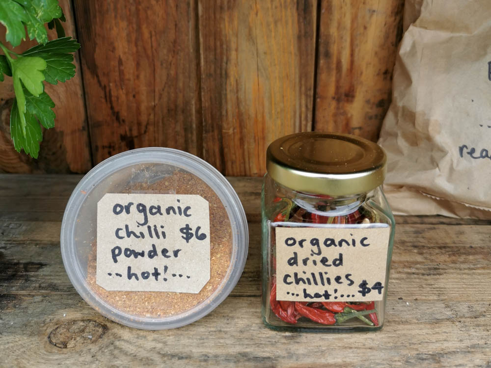 I put prices on most of the products on my stall.